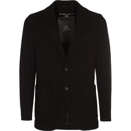 Schwarze Jacken mit Rever 8 Felpa , Herren, Größe: 2XL - Circolo 1901 - Modalova