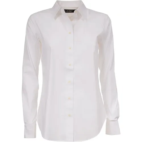 Cotton Women's Shirt Classic Collar , female, Sizes: L, M, XS, S - Ralph Lauren - Modalova