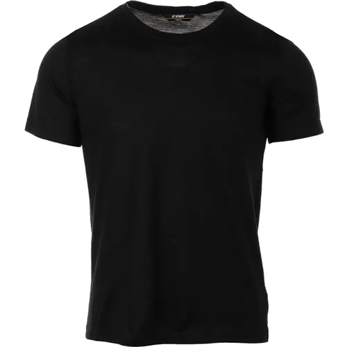 Stilvolle Wollmischung T-Shirts und Polos , Herren, Größe: 2XL - K-way - Modalova