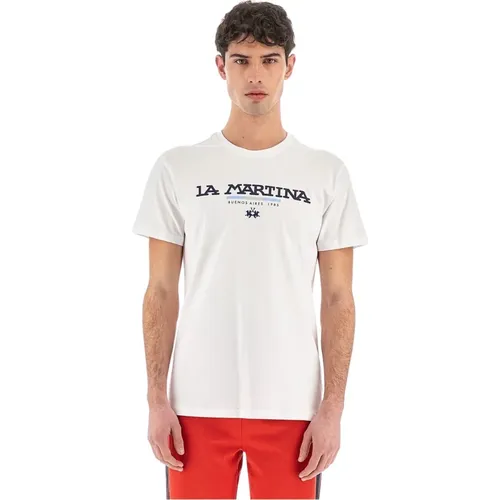 Logo-Print Regular Fit T-Shirt - LA MARTINA - Modalova