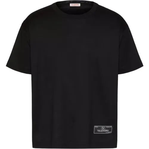 Cotton T-shirt With Maison Tailoring Label , male, Sizes: S, M - Valentino - Modalova