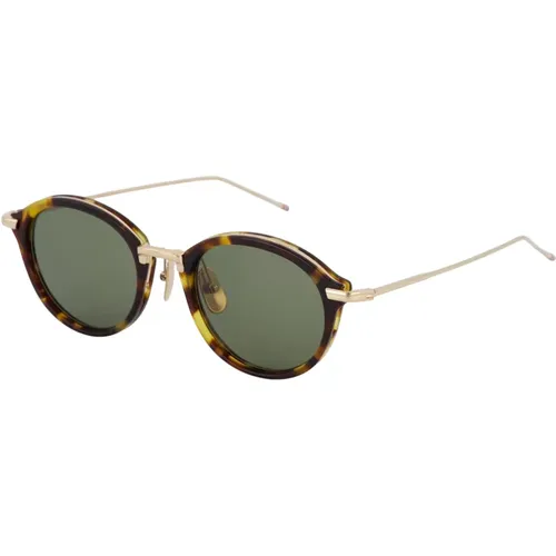 Klassische Tortoise Runde Sonnenbrille Thom - Thom Browne - Modalova