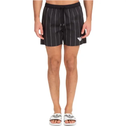 Striped Swim Shorts with Elastic Waistband , male, Sizes: S - Emporio Armani EA7 - Modalova