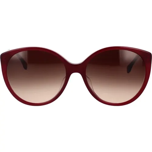 Round Acetate Sunglasses with Havana Arms , female, Sizes: 59 MM - Fendi - Modalova