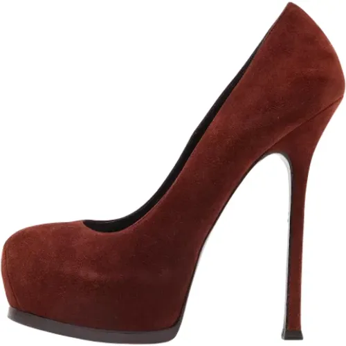 Pre-owned Suede heels , female, Sizes: 6 UK - Yves Saint Laurent Vintage - Modalova