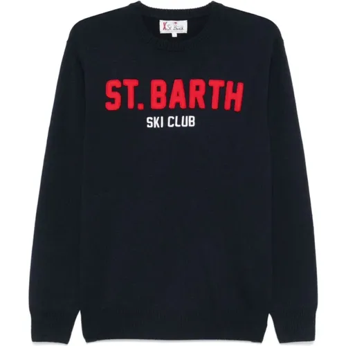 Knit Sweater with Logo Embroidery , male, Sizes: L - MC2 Saint Barth - Modalova