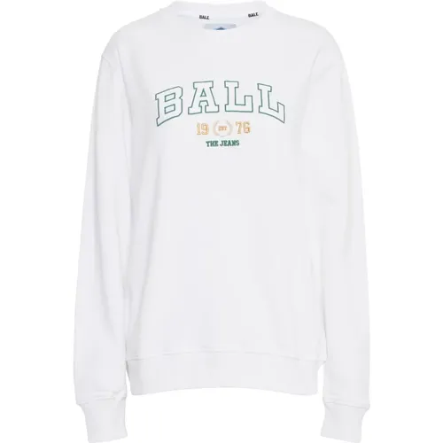 Cozy Embroidered Sweatshirt Bright , female, Sizes: XL, M, XS, S - Ball - Modalova