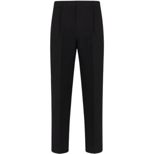 Trousers with Hook and Zip , male, Sizes: XL, S, L - Emporio Armani - Modalova