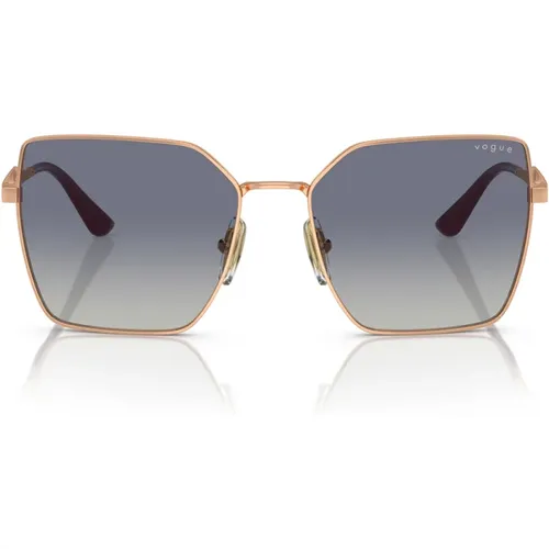 Oversized Quadratische Sonnenbrille in Roségold , Damen, Größe: 56 MM - Vogue - Modalova
