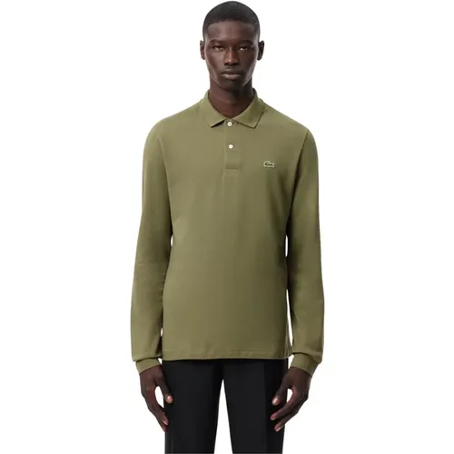 Langarm Piqué Polo Shirt , Herren, Größe: L - Lacoste - Modalova