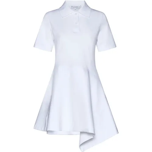 Weiße Asymmetrische Polokleid , Damen, Größe: L - JW Anderson - Modalova