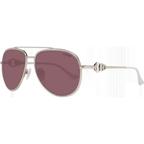 Gold Aviator Sunglasses with Gradient Lenses , female, Sizes: ONE SIZE - Guess - Modalova