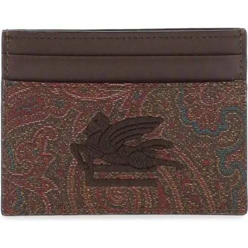 Jacquard Paisley Card Holder , female, Sizes: ONE SIZE - ETRO - Modalova