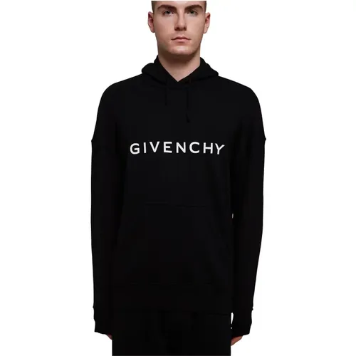 Cotton Logo Sweatshirt with Hood , male, Sizes: L, M - Givenchy - Modalova
