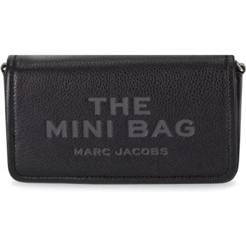 Schwarze Leder Mini Tasche mit Logo - Marc Jacobs - Modalova
