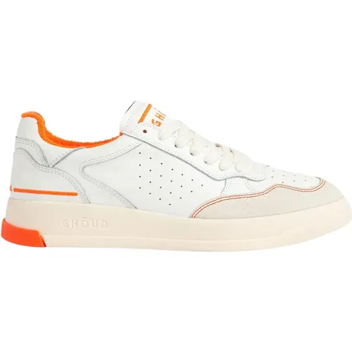 Contemporary White/Orange Running Sneakers , female, Sizes: 12 UK, 7 UK - Ghoud - Modalova