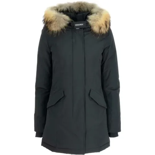 Arctic Parka mit Abnehmbarem Pelzbesatz , Damen, Größe: S - Woolrich - Modalova