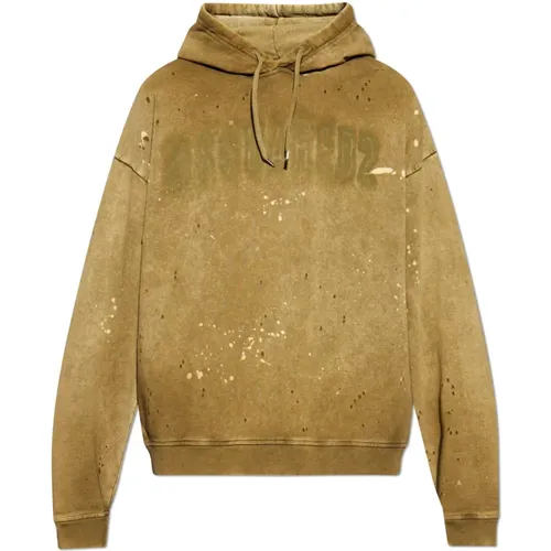 Sweatshirt mit Vintage-Effekt , Herren, Größe: M - Dsquared2 - Modalova