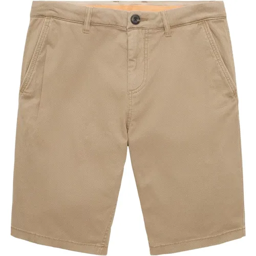 Shorts Slimfit Chino-Shorts mit Reißverschluss, Knopf und seitlichen Eingrifftaschen , Herren, Größe: W33 - Tom Tailor - Modalova