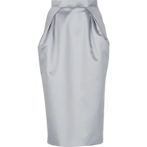 Light Satin Midi Skirt , female, Sizes: 2XS - Maison Margiela - Modalova
