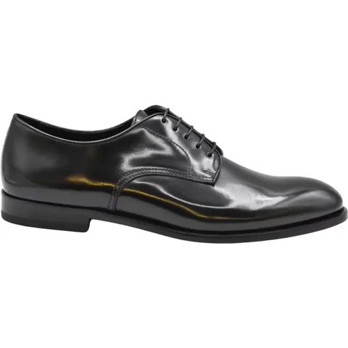 Schwarze Leder Derby Schuhe - Doucal's - Modalova