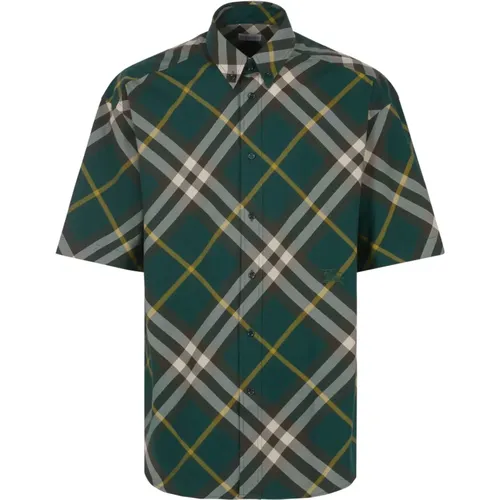 Equestrian Knight Check Shirt , male, Sizes: S, L, M - Burberry - Modalova