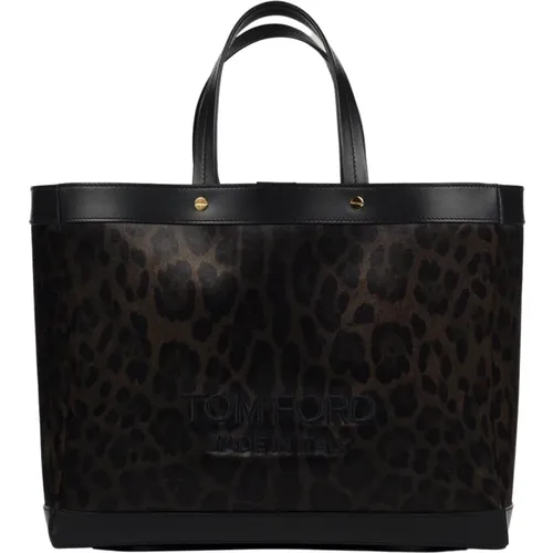 Animalier Small Shopping Bag , female, Sizes: ONE SIZE - Tom Ford - Modalova