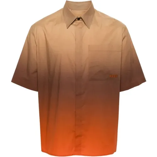 Short Sleeve Shirts , Herren, Größe: 2XL - Msgm - Modalova