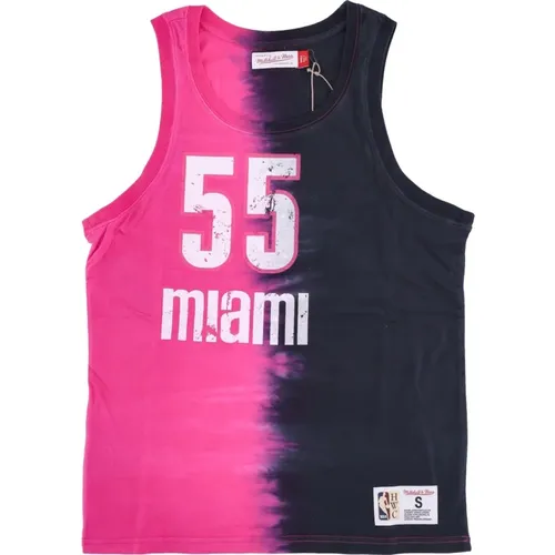 Miami Heat Tie Dye Tank Top , Herren, Größe: L - Mitchell & Ness - Modalova