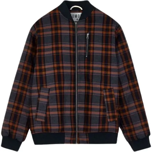 Cotton Bomber Jacket with Misty Check , male, Sizes: M - Komodo - Modalova