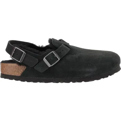 Wildleder Mules mit Lammfellfutter , Damen, Größe: 41 EU - Birkenstock - Modalova