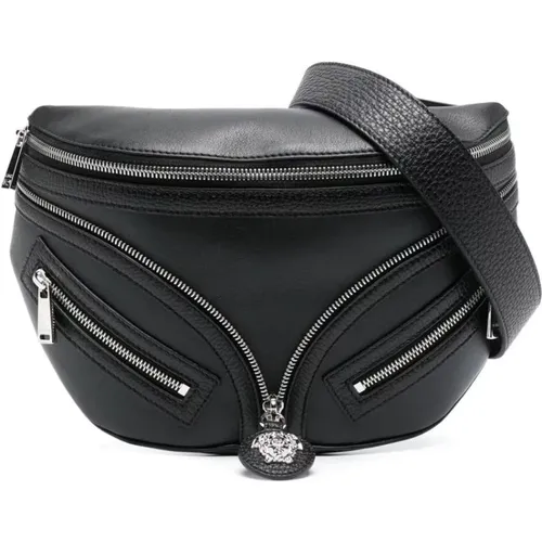 Medusa Head Calf Leather Belt Bag , unisex, Sizes: ONE SIZE - Versace - Modalova