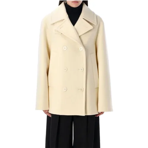 Luxurious Double-Breasted Wool Coat , female, Sizes: S - Jil Sander - Modalova