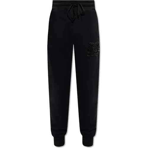 Sweatpants with logo , male, Sizes: M, S - Dolce & Gabbana - Modalova