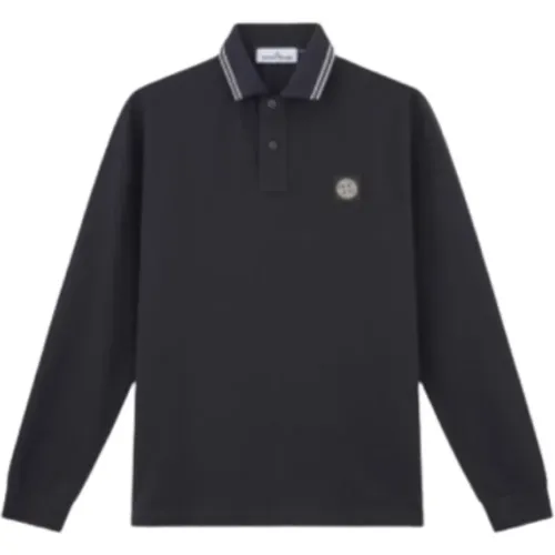 Gestreiftes Baumwoll-Poloshirt,Gestreiftes Stretch-Baumwoll-Poloshirt - Stone Island - Modalova