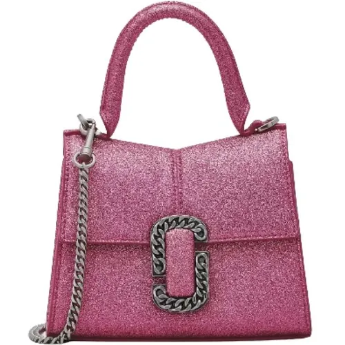 Leather Glitter Chain Bag , female, Sizes: ONE SIZE - Marc Jacobs - Modalova