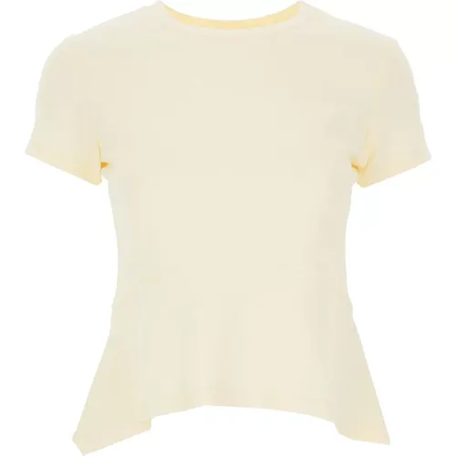 Timeless Cream T-Shirt for Fashion-Forward Females , female, Sizes: S - Liviana Conti - Modalova