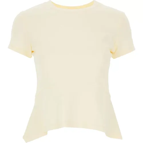 Timeless Cream T-Shirt for Fashion-Forward Females , female, Sizes: XS, S - Liviana Conti - Modalova