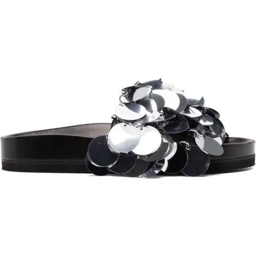 Silberne Sandalen für Frauen , Damen, Größe: 41 EU - Paco Rabanne - Modalova
