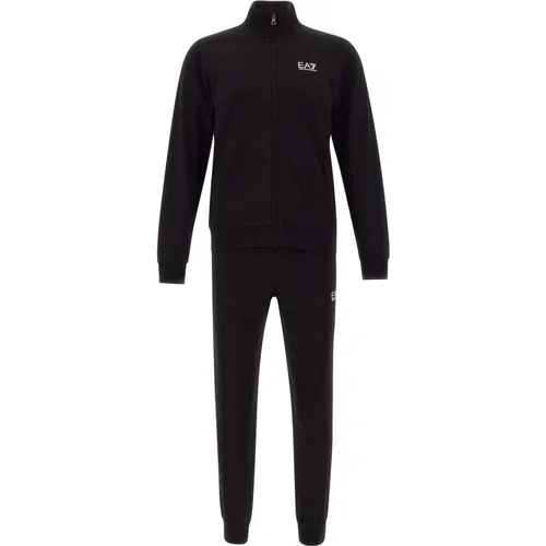 Cotton Two-Piece Suit with Logo Print , male, Sizes: XL, 2XL - Emporio Armani EA7 - Modalova