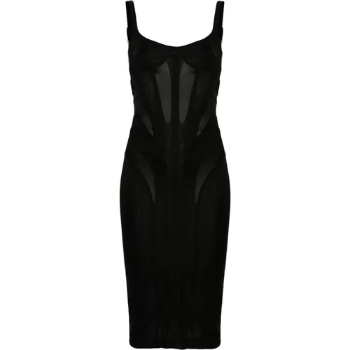 Schwarzes Korsett-Kleid Mugler - Mugler - Modalova