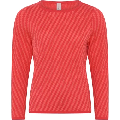 Special Checked Pullover Blouse in Lutus Pink , female, Sizes: L, S, 2XL, M, XL - Skovhuus - Modalova