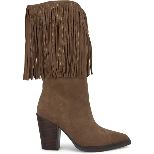 Boot with hanging fringes , female, Sizes: 5 UK, 4 UK, 7 UK, 2 UK - Alma en Pena - Modalova