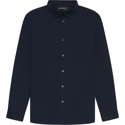 Tonal Eagle Popeline Hemd , Herren, Größe: L - Lyle & Scott - Modalova