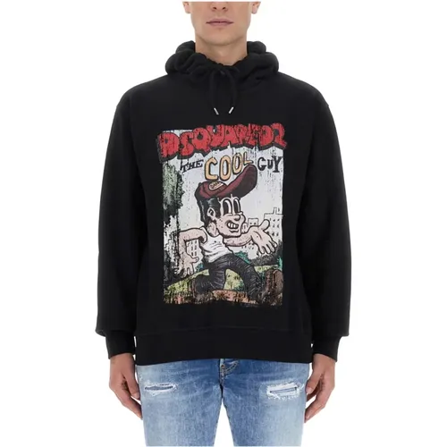 Sweatshirt mit Logodruck , Herren, Größe: L - Dsquared2 - Modalova