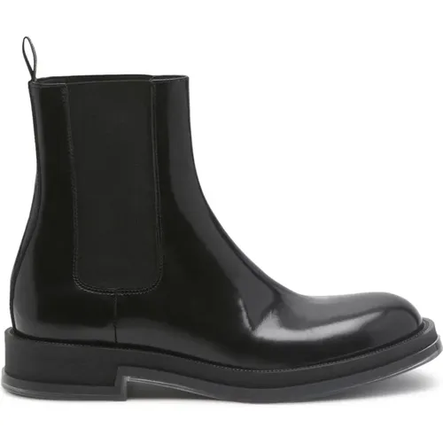 Schwarzer Leder Chelsea Boot , Herren, Größe: 40 EU - alexander mcqueen - Modalova