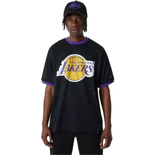 Nba Team Logo Mesh Os Tee Los Angeles Lakers T-shirt , Herren, Größe: M - new era - Modalova