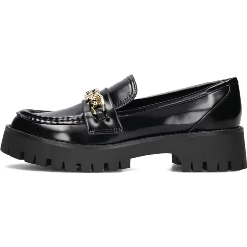 Schwarze Loafers mit Goldkette - Guess - Modalova