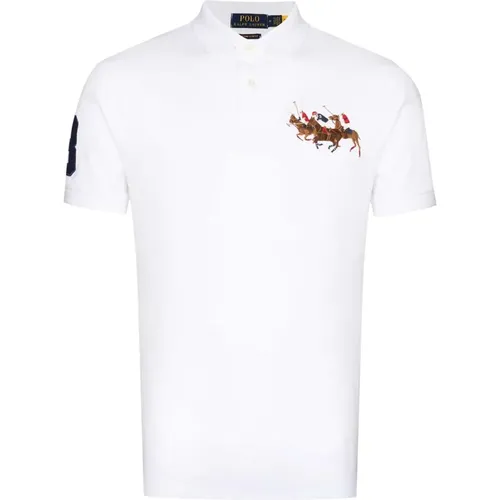 Cotton Polo Shirt with Number Appliqué , male, Sizes: L - Ralph Lauren - Modalova