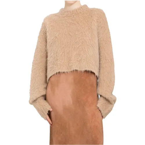 Rose Alpaca Wool Sweater , Damen, Größe: L - UMA Wang - Modalova